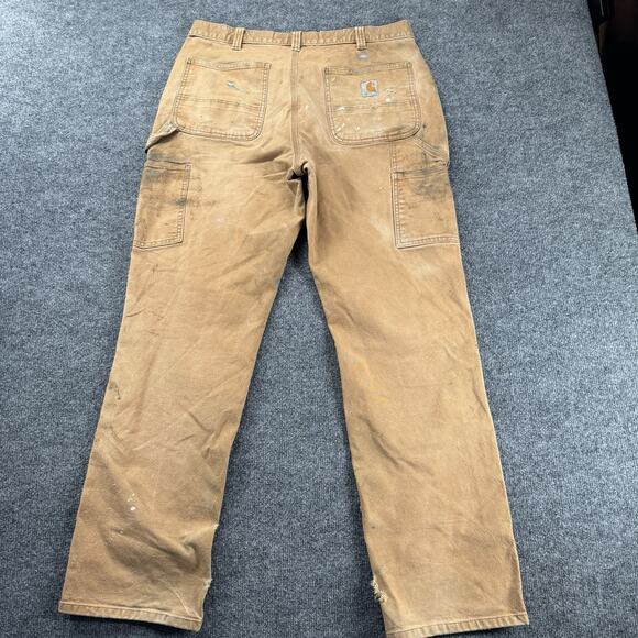 Carhartt Double Knee Pants 36x34 Relaxed Fit Utility Work Pants Distressed - Picture 4 of 11